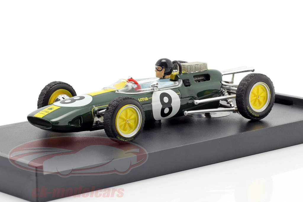 Jim Clark Lotus 25 #8 Weltmeister Italien GP F1 1963 mit Figur 1:43 Brumm