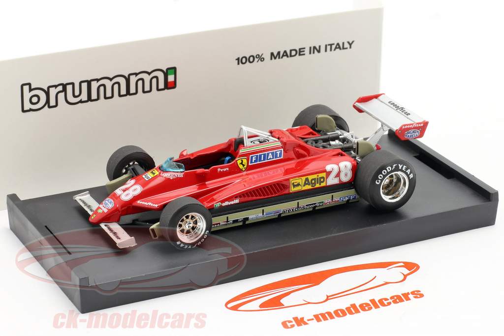 Didier Pironi Ferrari 126C2 #28 Ganador San Marino GP Fórmula 1 1982 1:43 Brumm