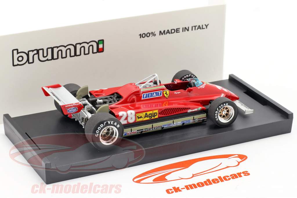 Didier Pironi Ferrari 126C2 #28 Ganador San Marino GP Fórmula 1 1982 1:43 Brumm