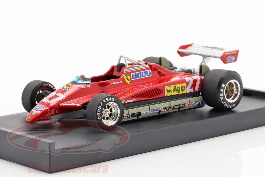 Gilles Villeneuve Ferrari 126C2 #27 2nd San Marino GP Formel 1 1982 1:43 Brumm
