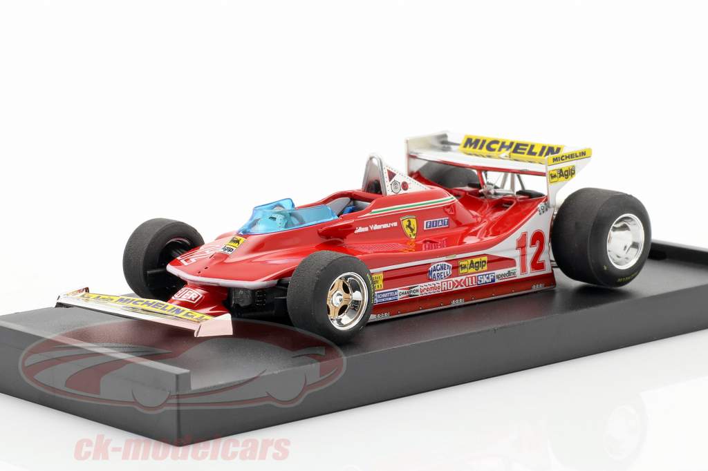 G. Villeneuve Ferrari 312 T4 Prueba de coches #12 Ganador GP EE.UU. West F1 1979 1:43 Brumm