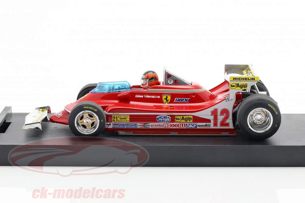 G. Villeneuve Ferrari 312 T4 Test Car #12 Winnaar GP USA West F1 1979 1:43 Brumm