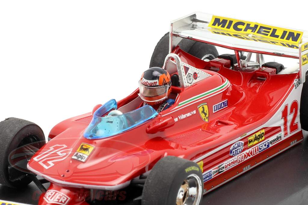 G. Villeneuve Ferrari 312 T4 teste do carro #12 Vencedor do GP EUA Ocidente F1 1979 1:43 Brumm