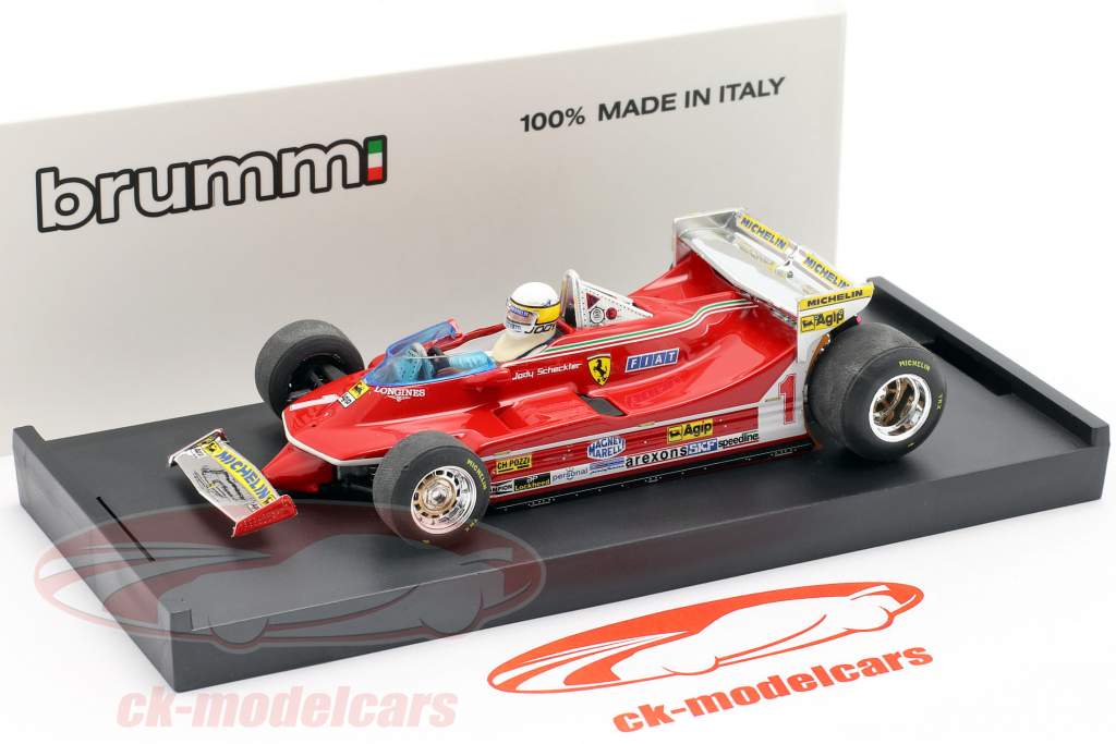 Jody Scheckter Ferrari 312T5 #1 monaco GP formula 1 1980 con pilota 1:43 Brumm