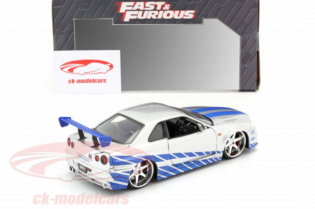Brian's Nissan Skyline GT-R (R34) Filme 2 Fast 2 Furious 2003 1:24 Jada Toys