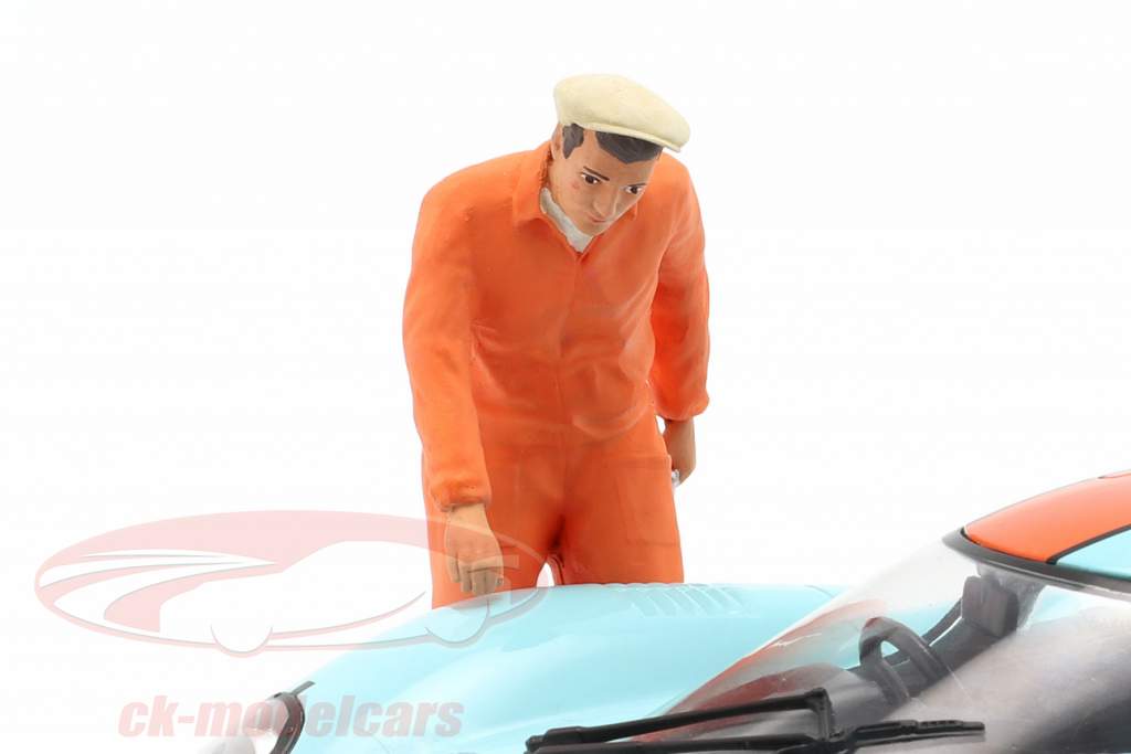 Mechaniker mit orangenem Overall Figur 1:18 FigurenManufaktur