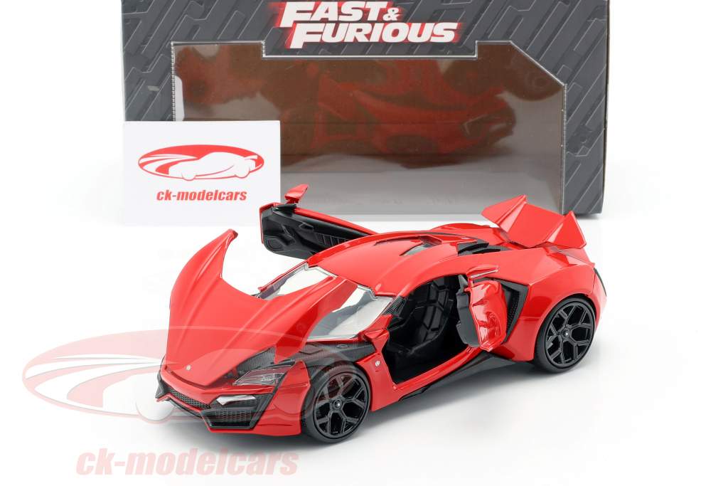 Lykan Hypersport from the Movie Fast and Furious 7 2015 red 1:24 Jada Toys