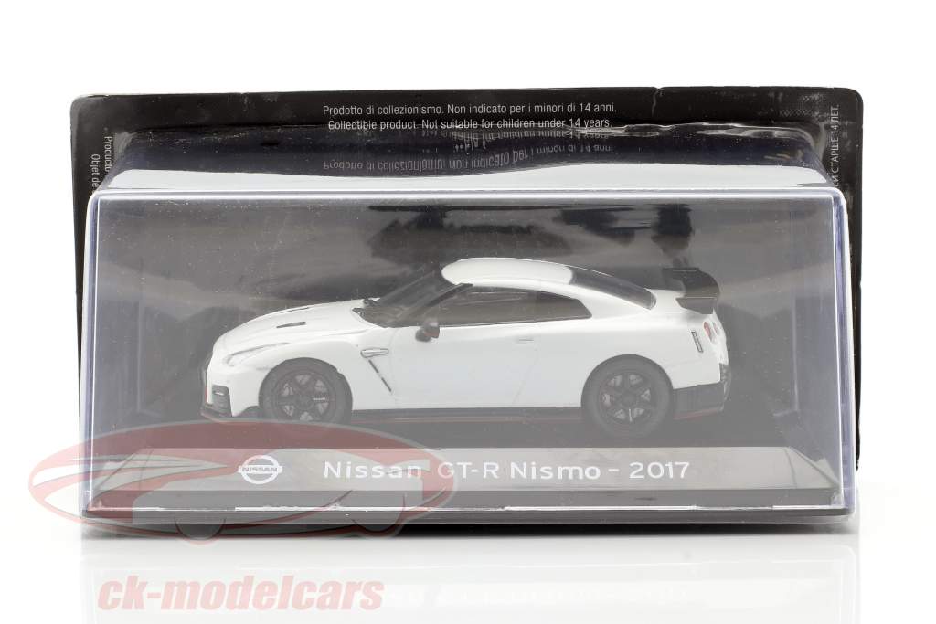 Nissan GT-R Nismo R35 Anno di costruzione 2017 bianca 1:43 Altaya