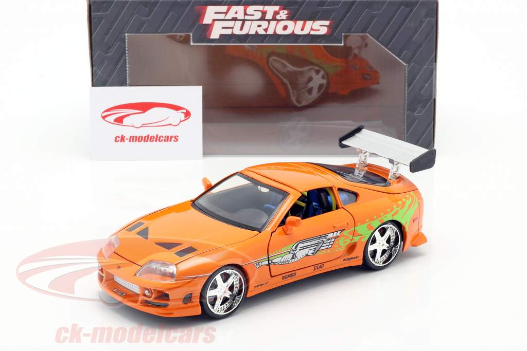 Brian's Toyota Supra Película Fast & Furious 7 (2015) naranja 1:24 Jada Toys