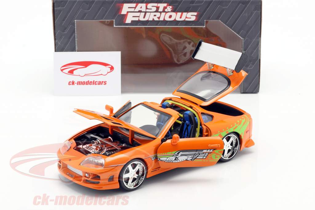 Brian's Toyota Supra 电影 Fast & Furious 7 (2015) 橙子 1:24 Jada Toys