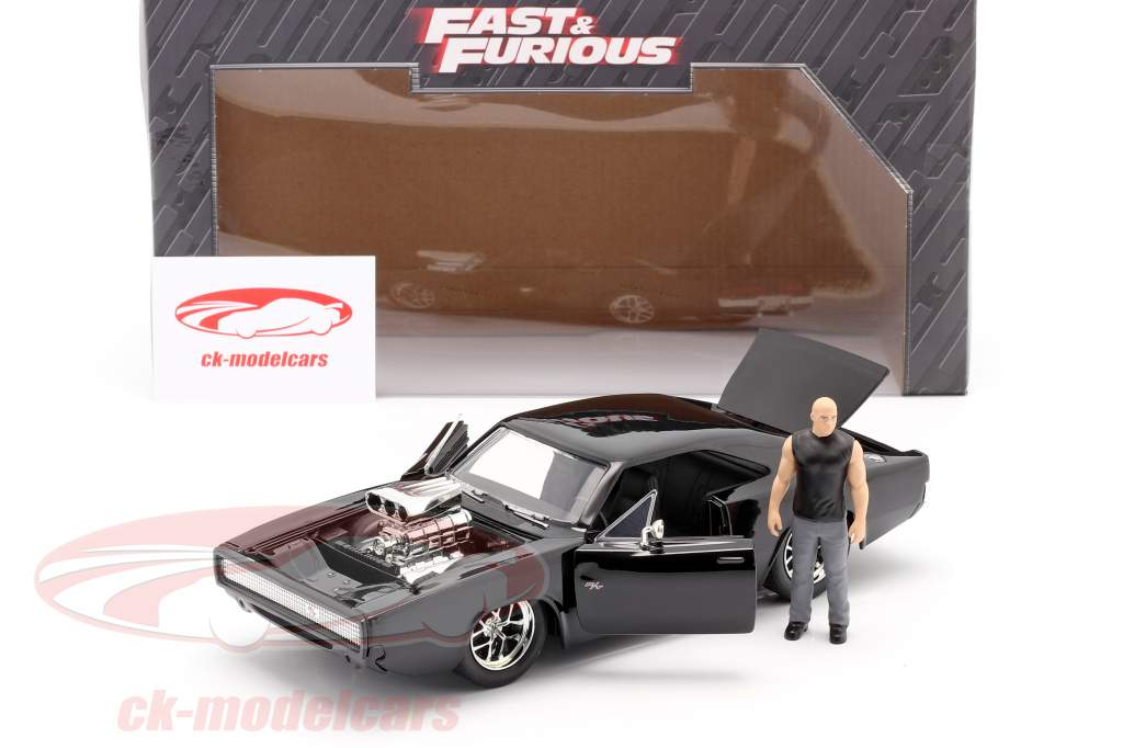 Dom's Dodge Charger R/T 1970 Movie Fast & Furious (2001) with figure 1:24 Jada Toys