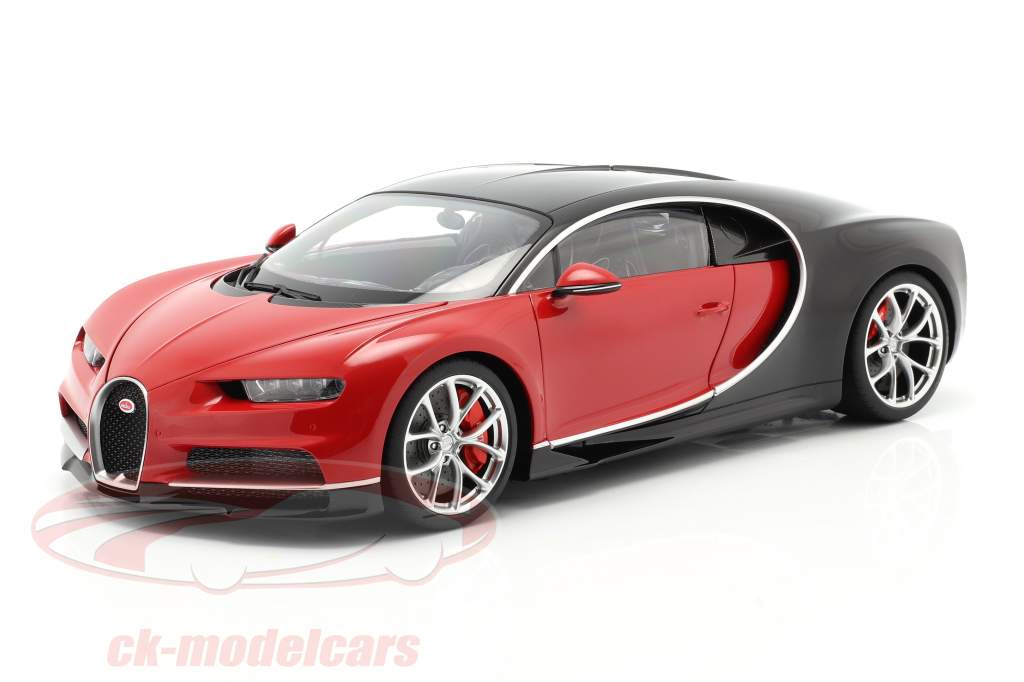 Bugatti Chiron year 2017 red / black 1:12 AUTOart