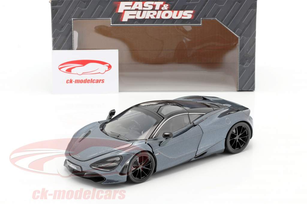 Shaw's McLaren 720S película Fast & Furious Hobbs & Shaw (2019) gris metálico 1:24 Jada Toys