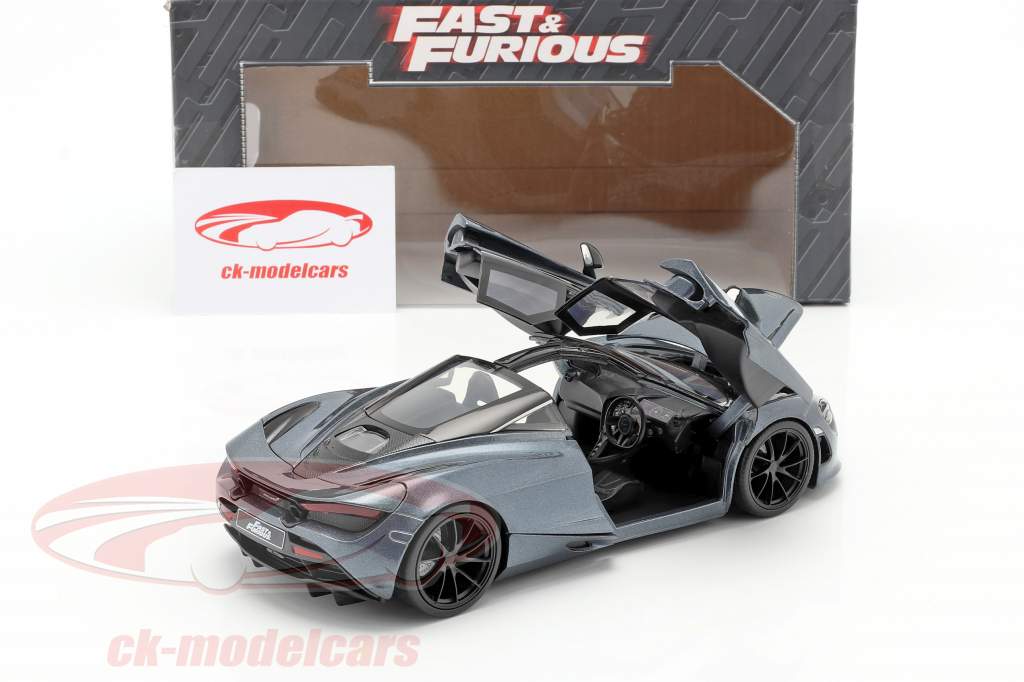 Shaw's McLaren 720S film Fast & Furious Hobbs & Shaw (2019) grå metallisk 1:24 Jada Toys