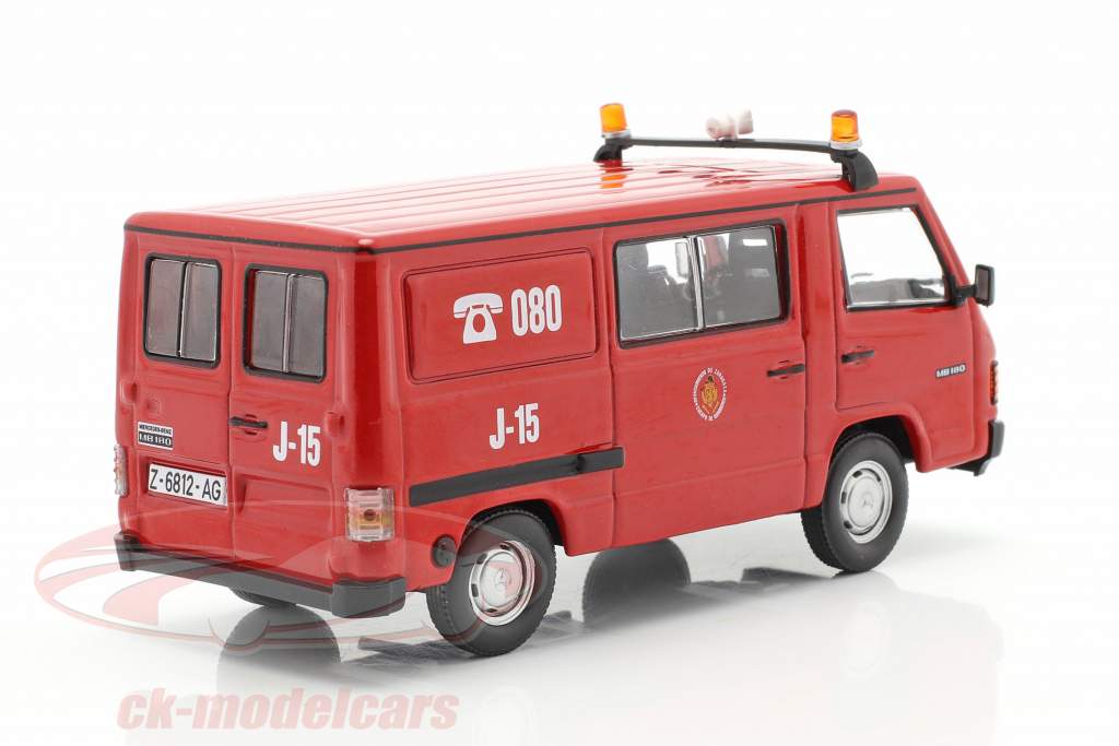 Mercedes-Benz MB180 brandweer Zaragoza rood 1:43 Altaya