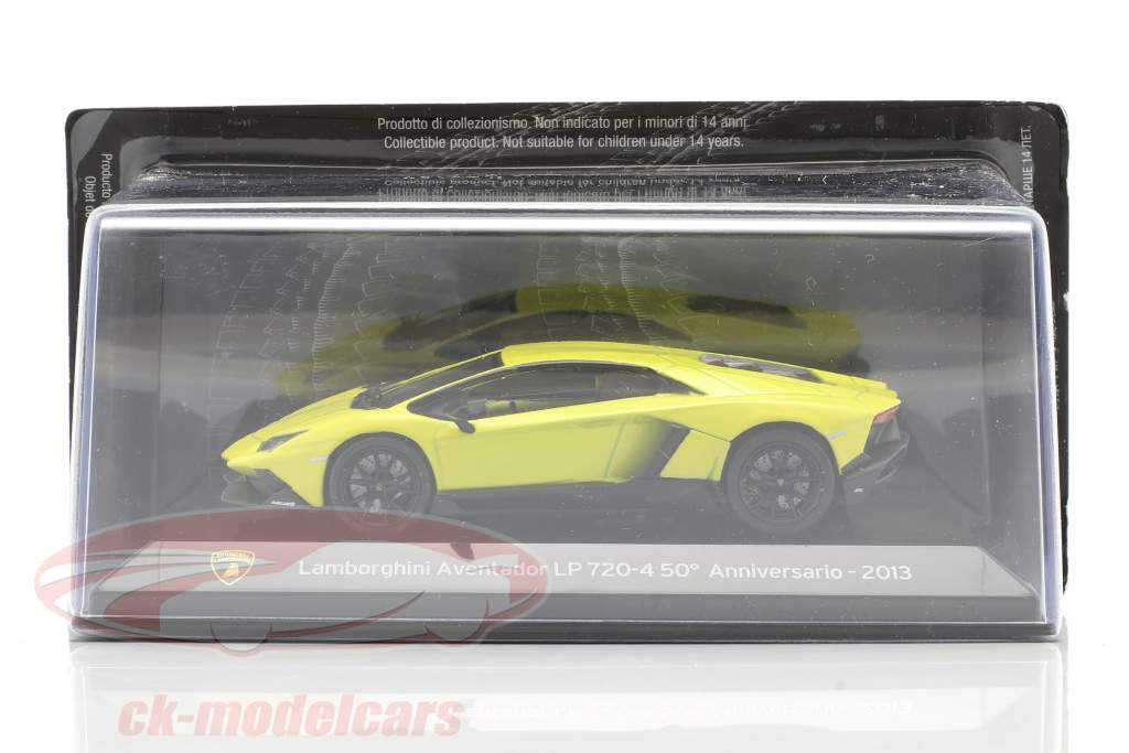 Lamborghini Aventador LP 720-4 50 ° Anniversario 2013 giallo 1:43 Altaya