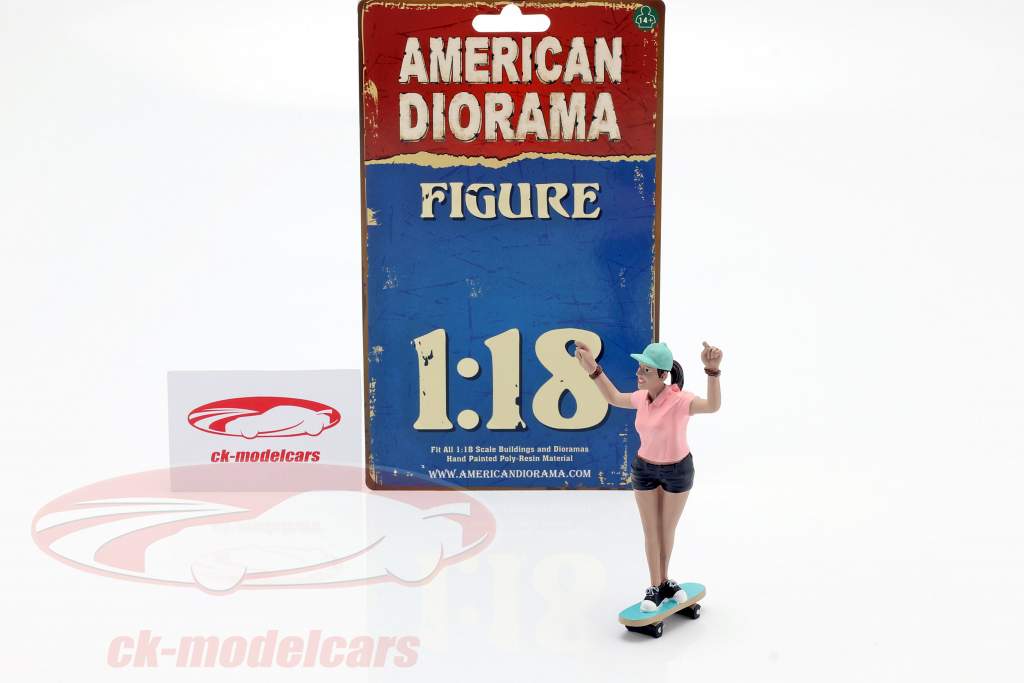 Skateboarder figuur #4 1:18 American Diorama
