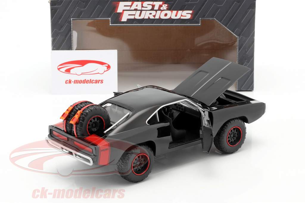 Dodge Charger R/T Offroad Ano 1970 Fast and Furious 7 preto 1:24 Jada Toys