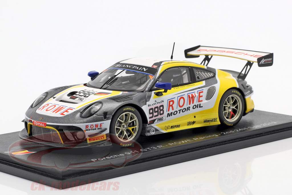 Porsche 911 GT3 R #998 2nd 24h Spa 2019 Rowe Racing 1:43 Spark