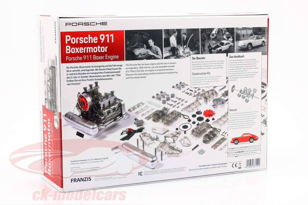 Porsche 911 6 cilindros Motor Boxer Ano de construção 1966 Kit 1:4 Franzis