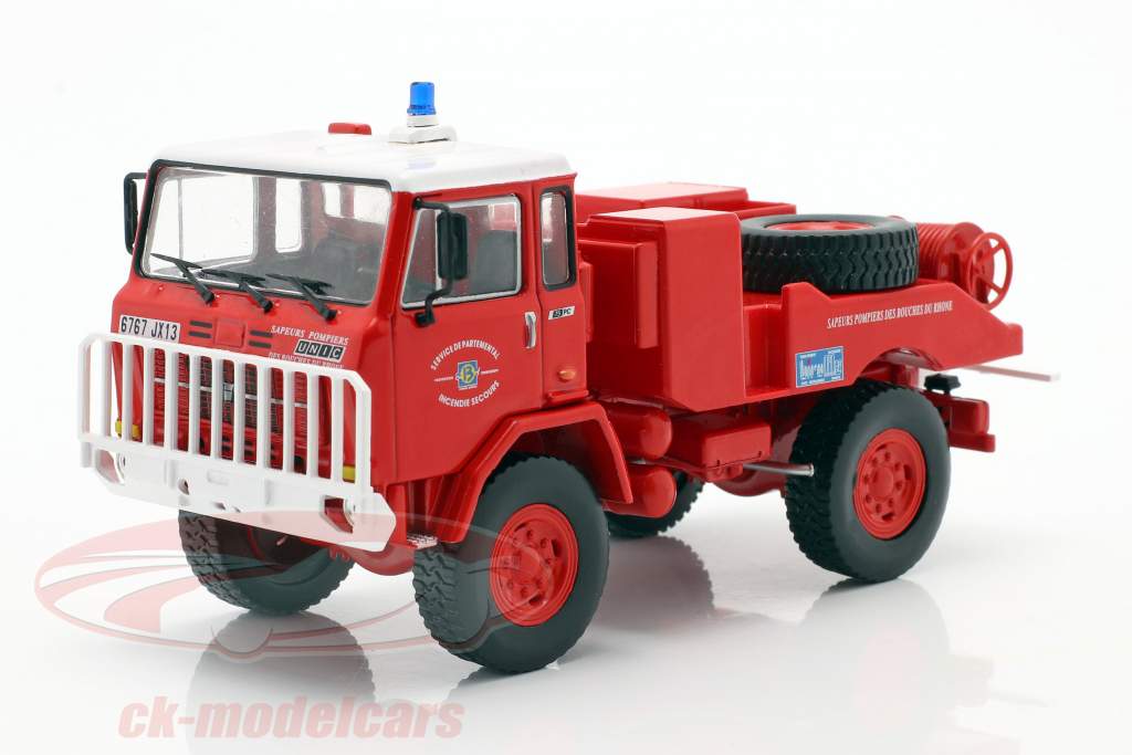 Iveco-Unic 75 PC 消防处 法国 红 / 白色 1:43 Atlas