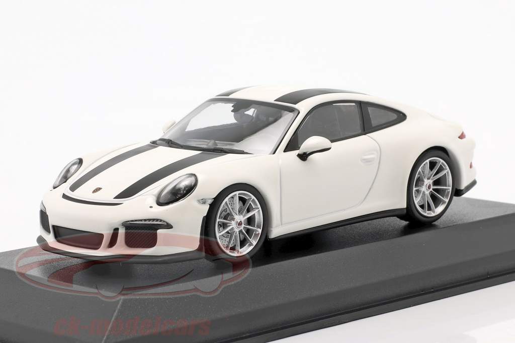 Porsche 911 R 建设年份 2016 白色 / 黑色 1:43 Minichamps