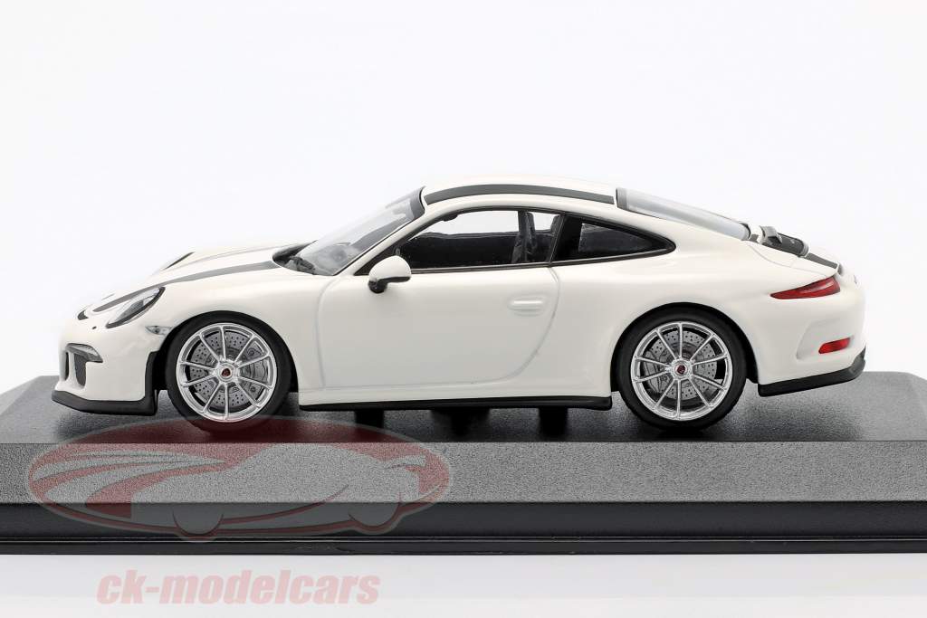 Porsche 911 R 建設年 2016 白い / 黒 1:43 Minichamps