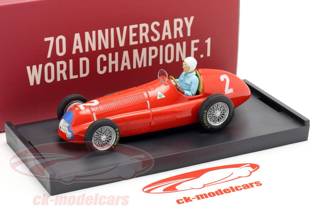 G. Farina Alfa Romeo 158 #2 Campeón mundial Gran Bretaña GP F1 1950 1:43 Brumm