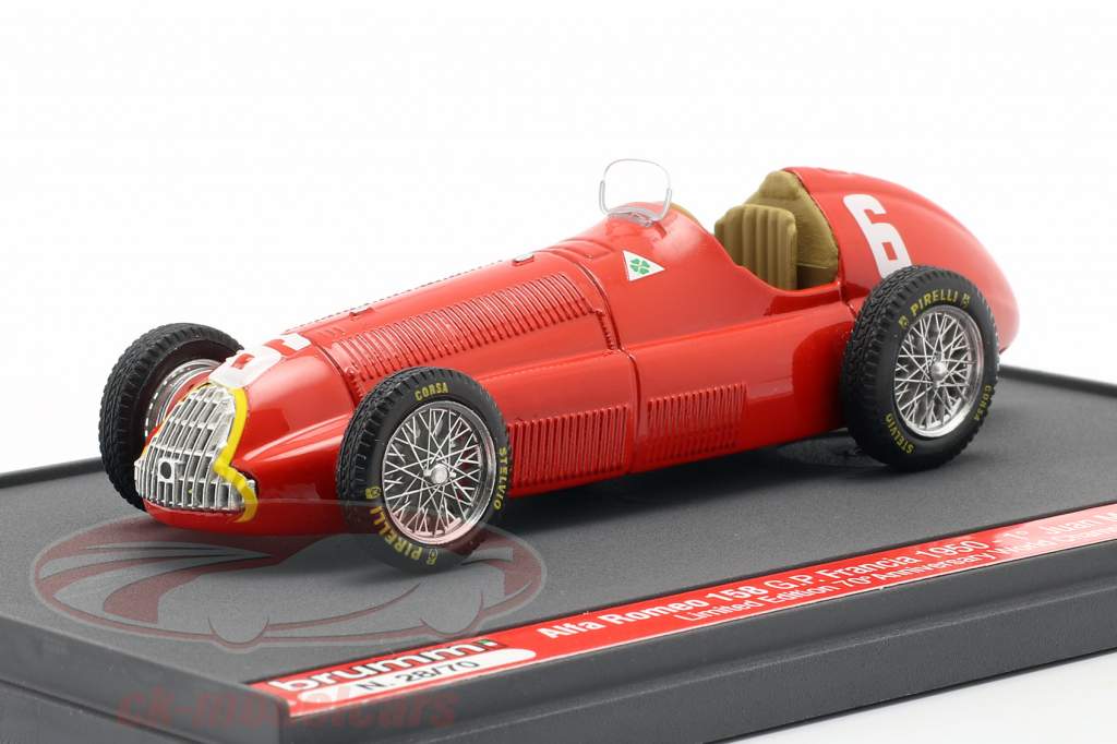 Juan Manuel Fangio Alfa Romeo 158 #6 Winner France GP F1 1950 1:43 Brumm
