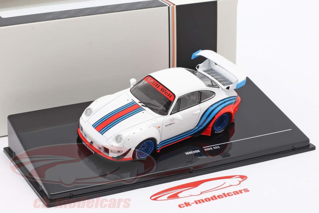Porsche 911 (993) RWB Rauh-Welt Martini Branco 1:43 Ixo