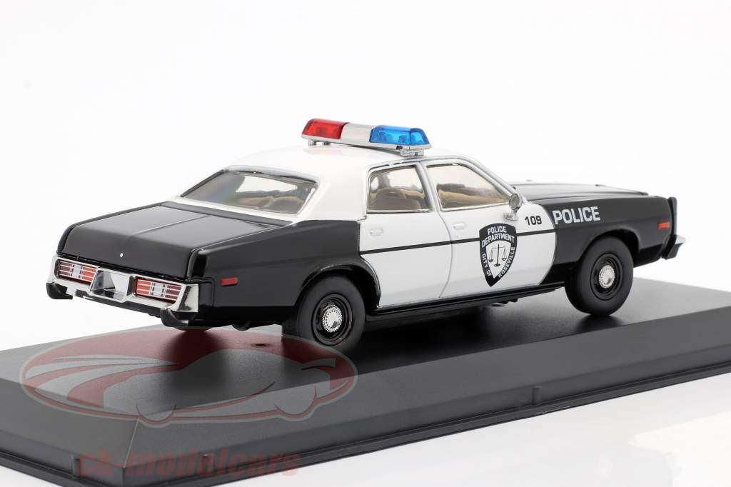 Dodge Monaco Police Byggeår 1977 sort / hvid 1:43 Greenlight