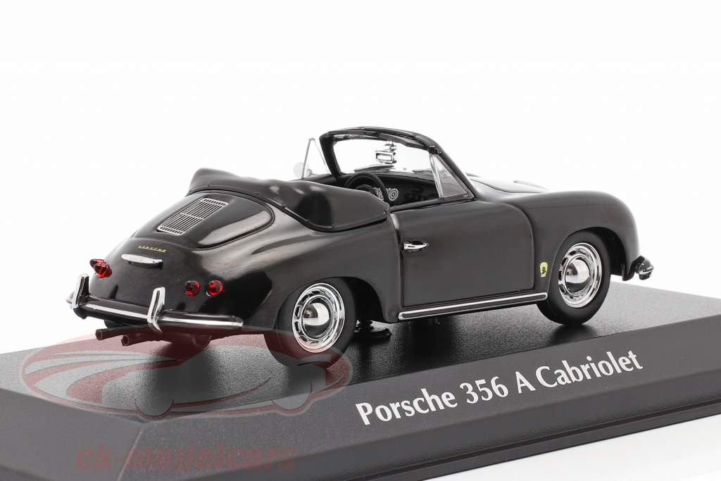Porsche 356 A Cabriolet jaar 1956 zwart 1:43 Minichamps