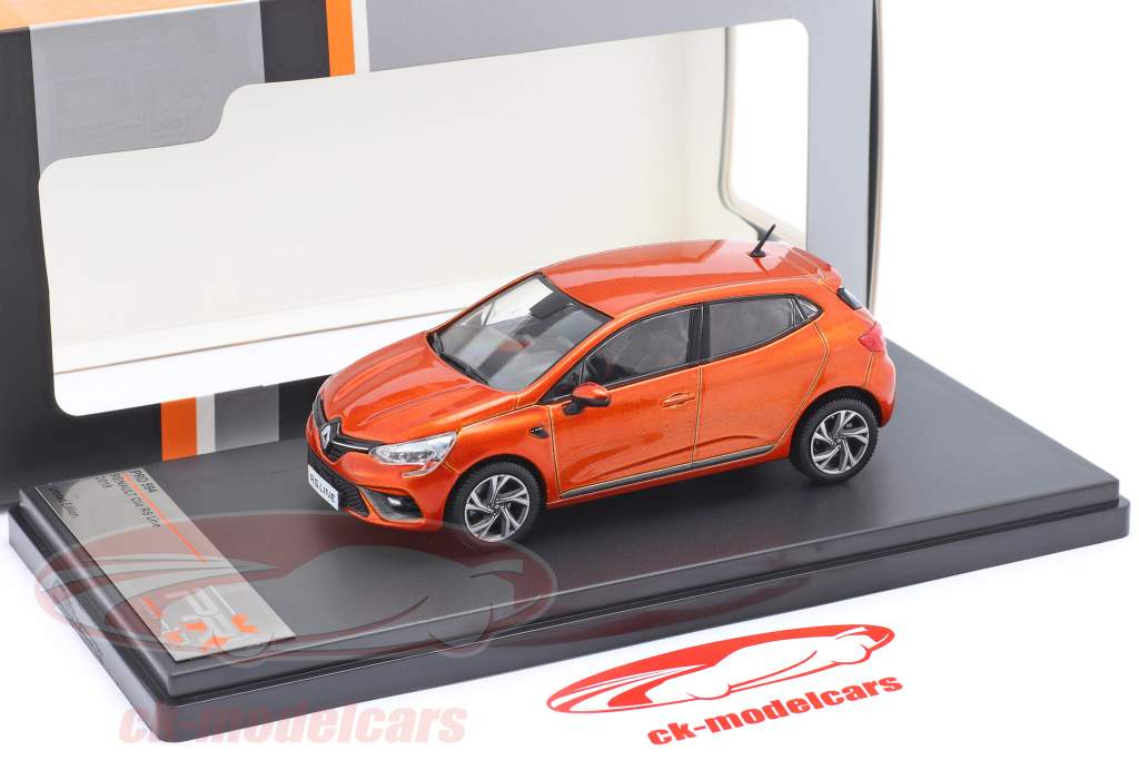 Renault Clio RS Line Ano de construção 2019 laranja metálico 1:43 Premium X
