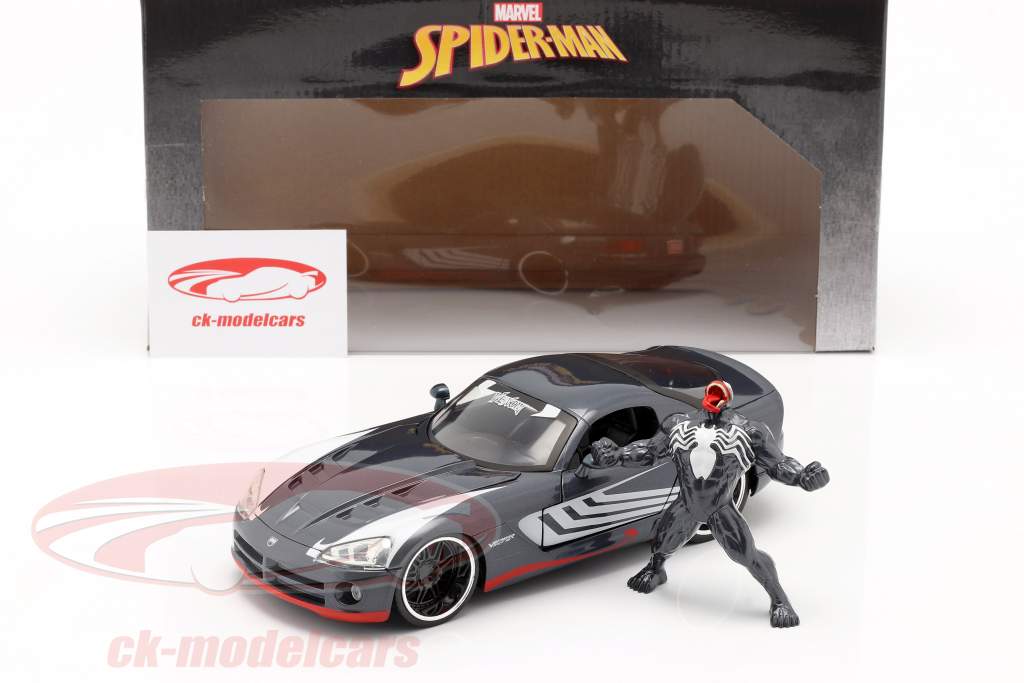 Dodge Viper Bouwjaar 2008 Met figuur Venom Marvel Spiderman 1:24 Jada Toys