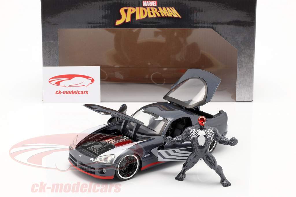 Dodge Viper Año de construcción 2008 Con figura Venom Marvel Spiderman 1:24 Jada Toys