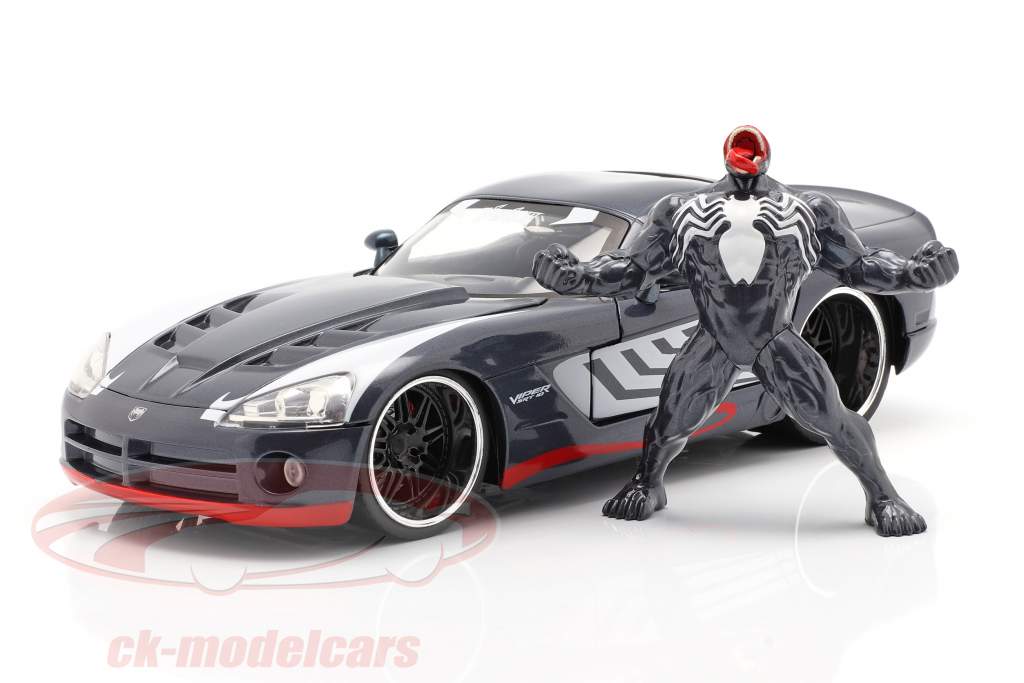 Dodge Viper Byggeår 2008 Med figur Venom Marvel Spiderman 1:24 Jada Toys