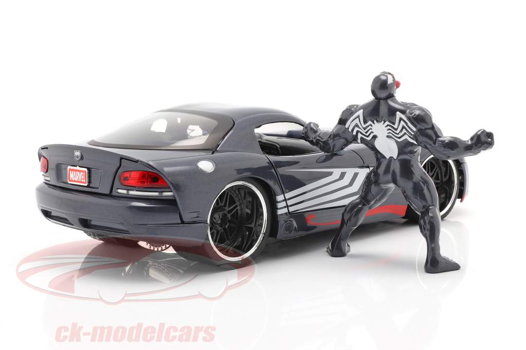 Dodge Viper Anno di costruzione 2008 Con figura Venom Marvel Spiderman 1:24 Jada Toys