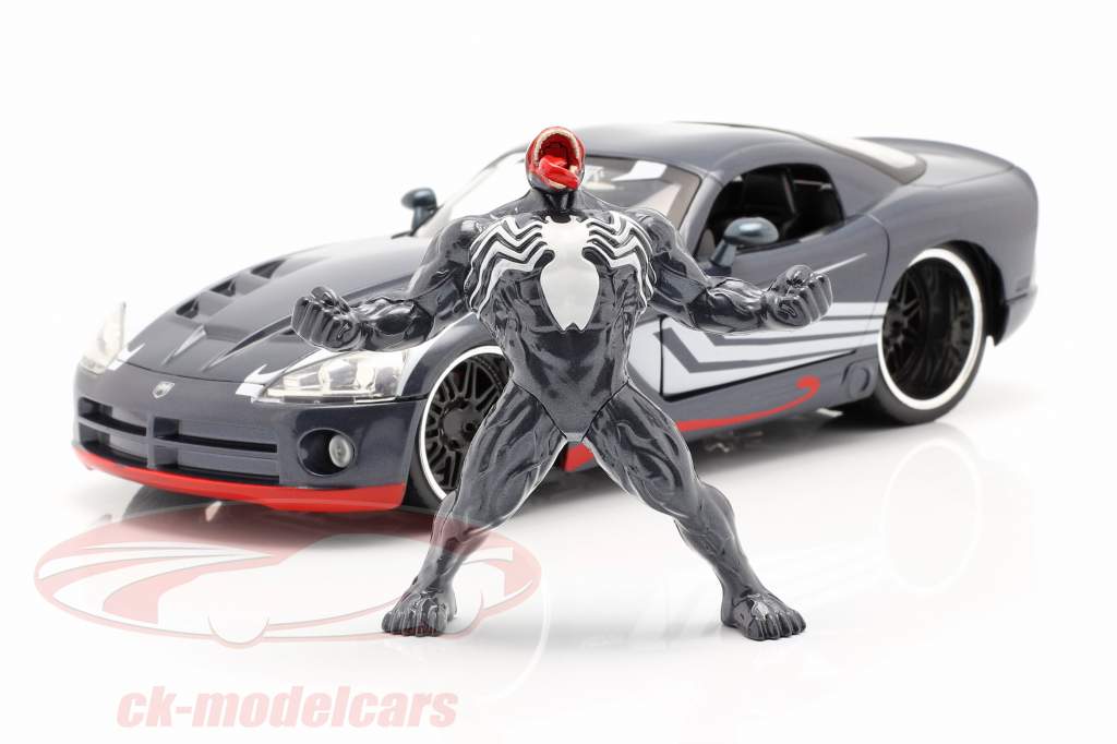 Dodge Viper year 2008 with figure Venom Marvel Spiderman 1:24 Jada Toys