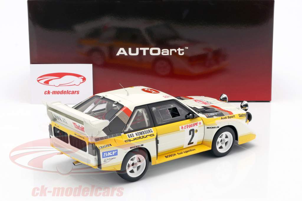 Audi Quattro S1 #2 4. Rallye Monte Carlo 1986 Röhrl, Geistdörfer 1:18 AUTOart