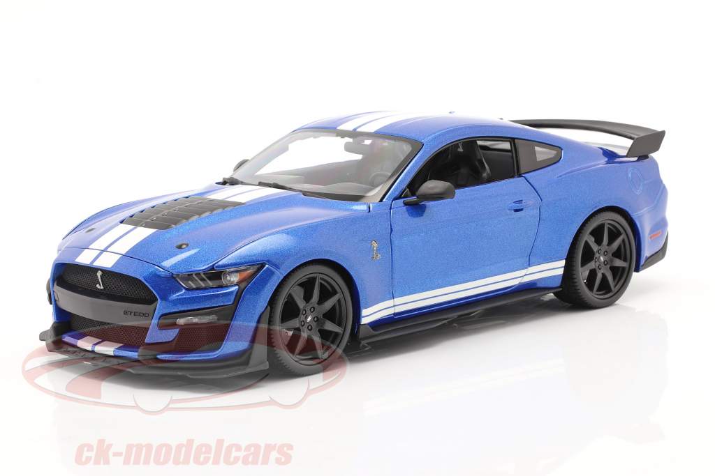 Ford Mustang Shelby GT500 建設年 2020 青 1:18 Maisto