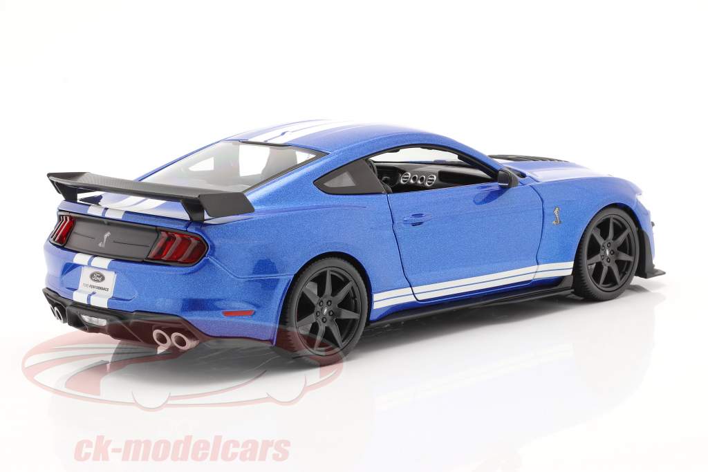 Ford Mustang Shelby GT500 bouwjaar 2020 blauw 1:18 Maisto