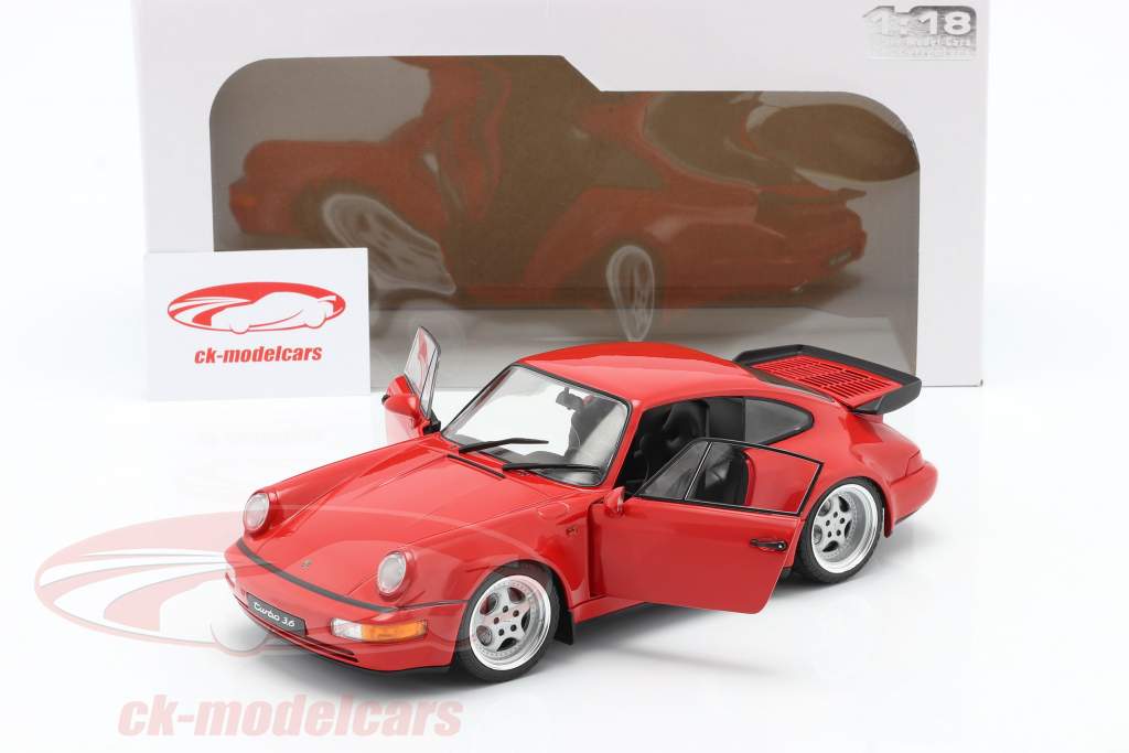 Porsche 911 (964) 3.6 Turbo Ano de construção 1990 guardas vermelho 1:18 Solido