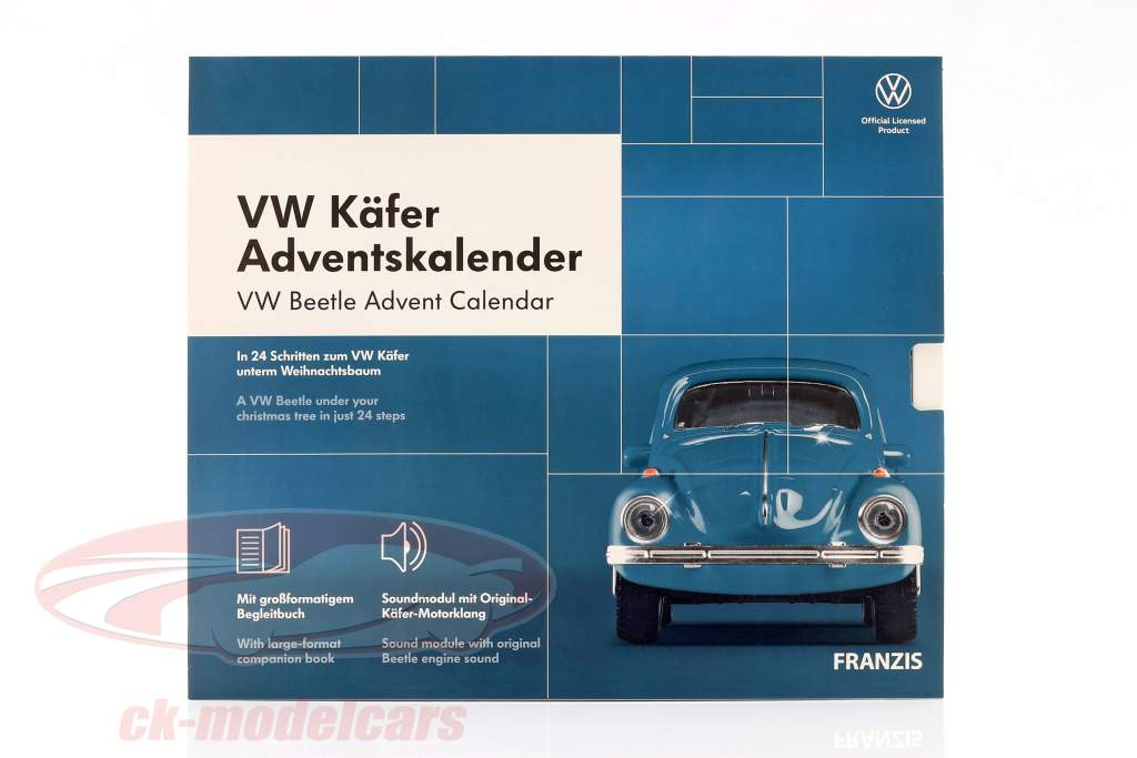 VW Scarabeo Adventskalender: Volkswagen VW Scarabeo blu 1:43 Franzis
