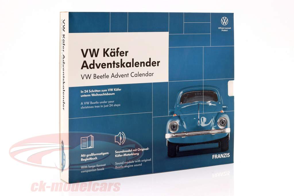 VW Kever Adventskalender: Volkswagen VW Kever blauw 1:43 Franzis