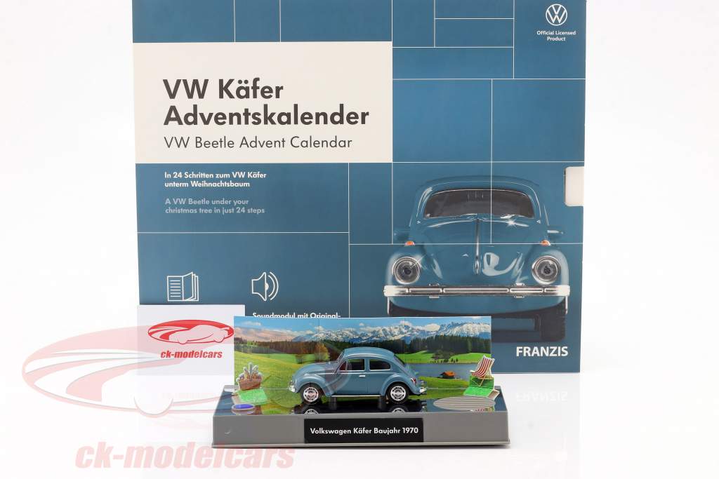 VW Bille Adventskalender: Volkswagen VW Bille blå 1:43 Franzis