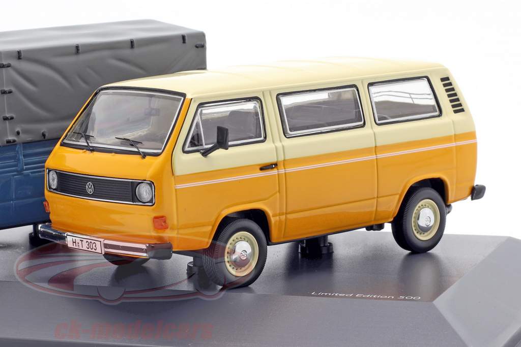 3-Car Set: 40 年份 Volkswagen VW T3 Bus 1:43 Schuco