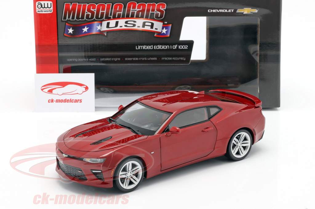 Autoworld 1 18 Chevrolet Camaro Ss Year 16 Red Aw230 Model Car Aw230