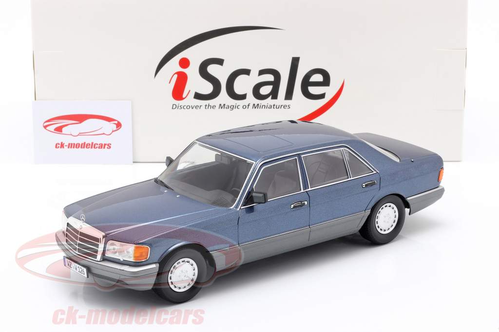 Mercedes-Benz 560 SEL S-Klasse (W126) 1985 nautikblau metallic 1:18 iScale