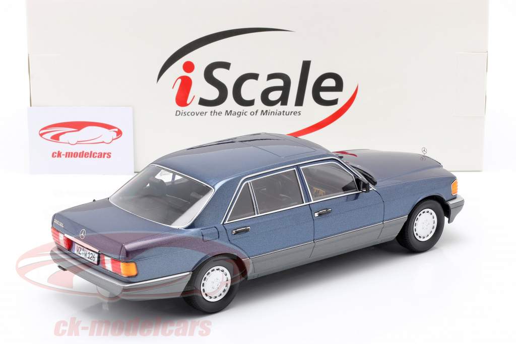 iScale 1:18 Mercedes-Benz 560 SEL S-Klasse (W126) 1985 nautikblau 