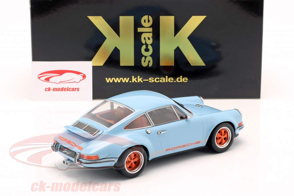 Singer Coupe Porsche 911 Modificação golfo azul / laranja 1:18 KK-Scale